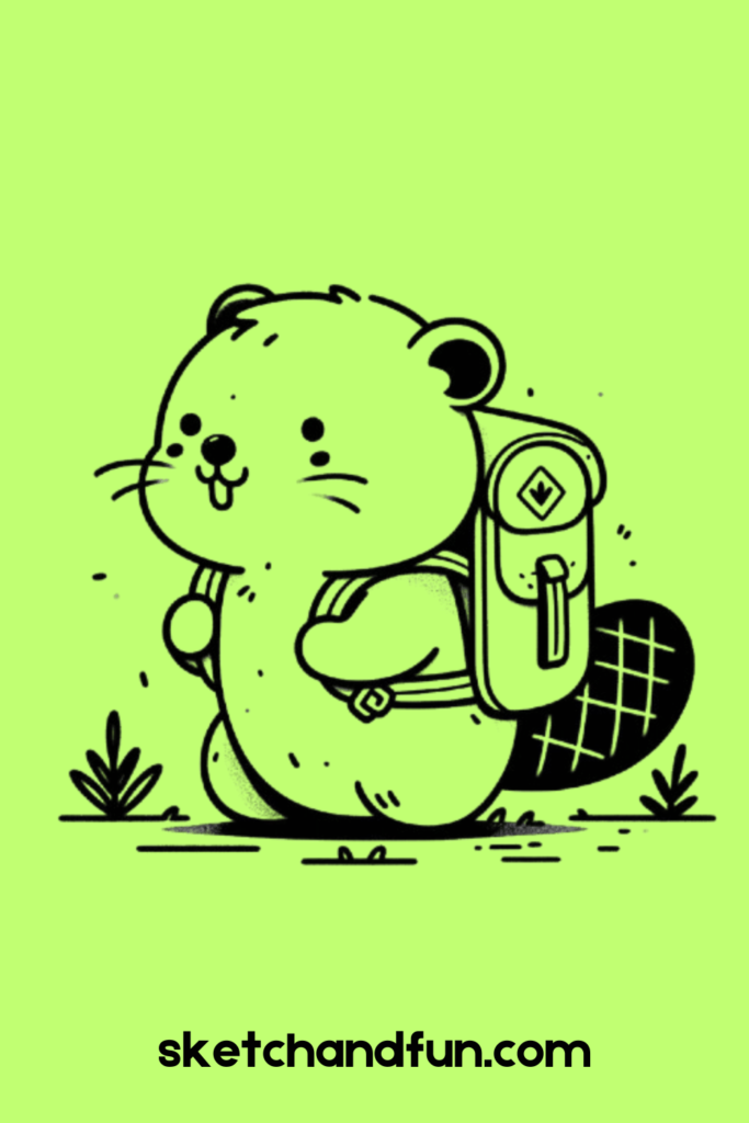 Beaver with a Backpack