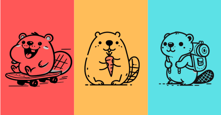 Easy Cute Beaver Drawing Ideas