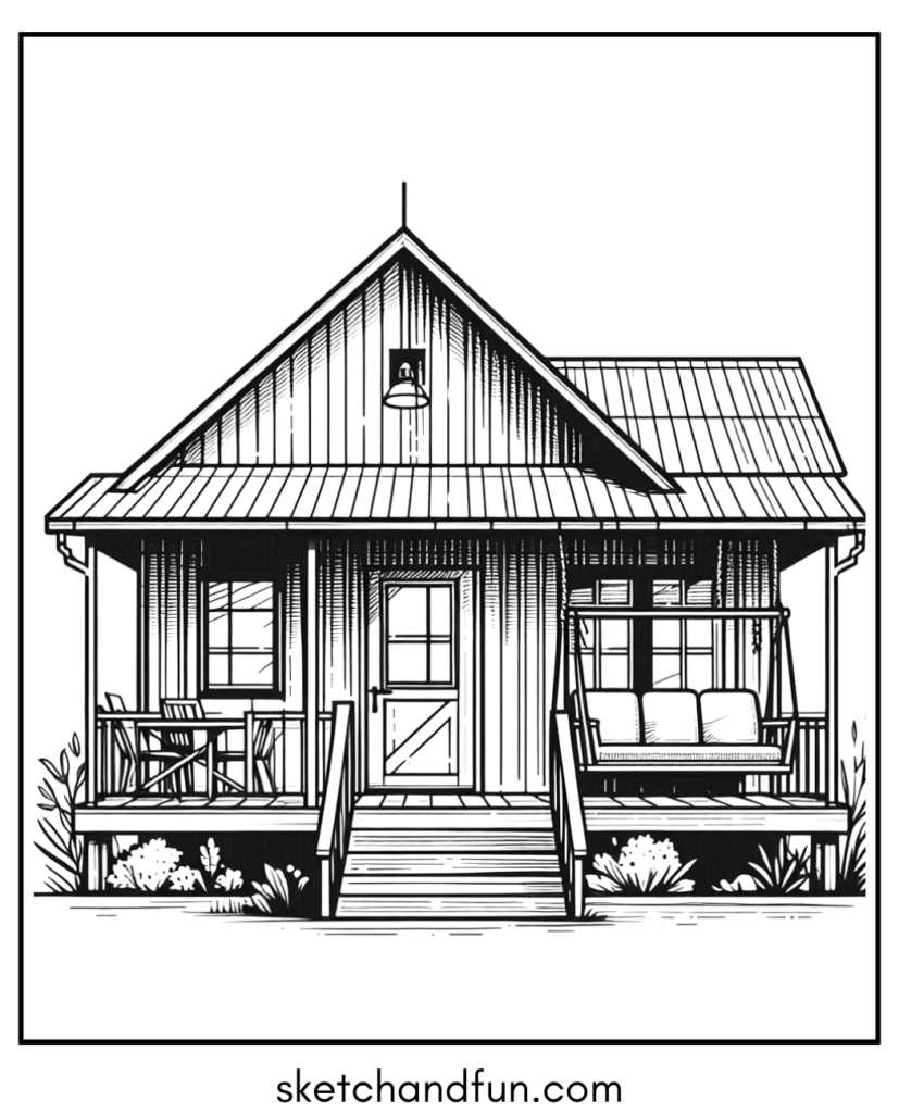 Cottage coloring page 19