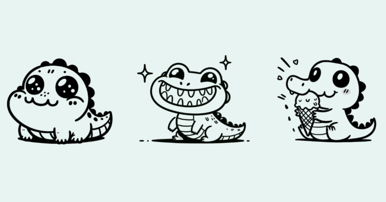 Cute Alligator Drawing Ideas