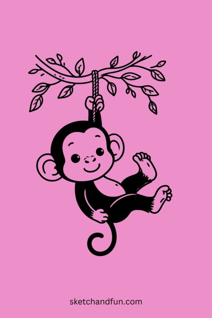 Hanging Chimp on a Vine 🌿