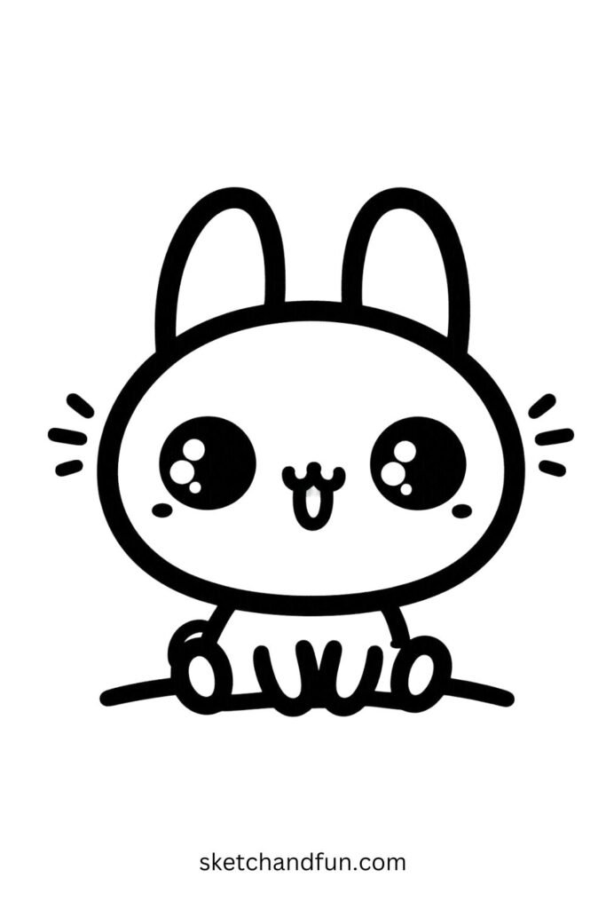 Kawaii Bunny with Big Eyes 🐾