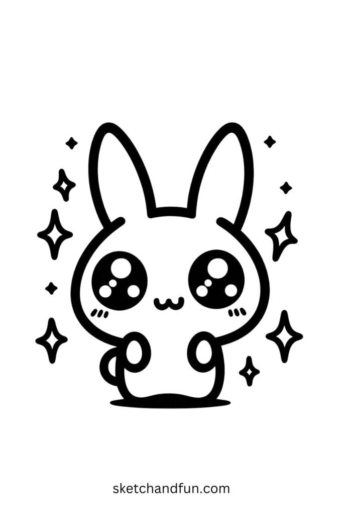 Kawaii Bunny with Big Eyes 🐾