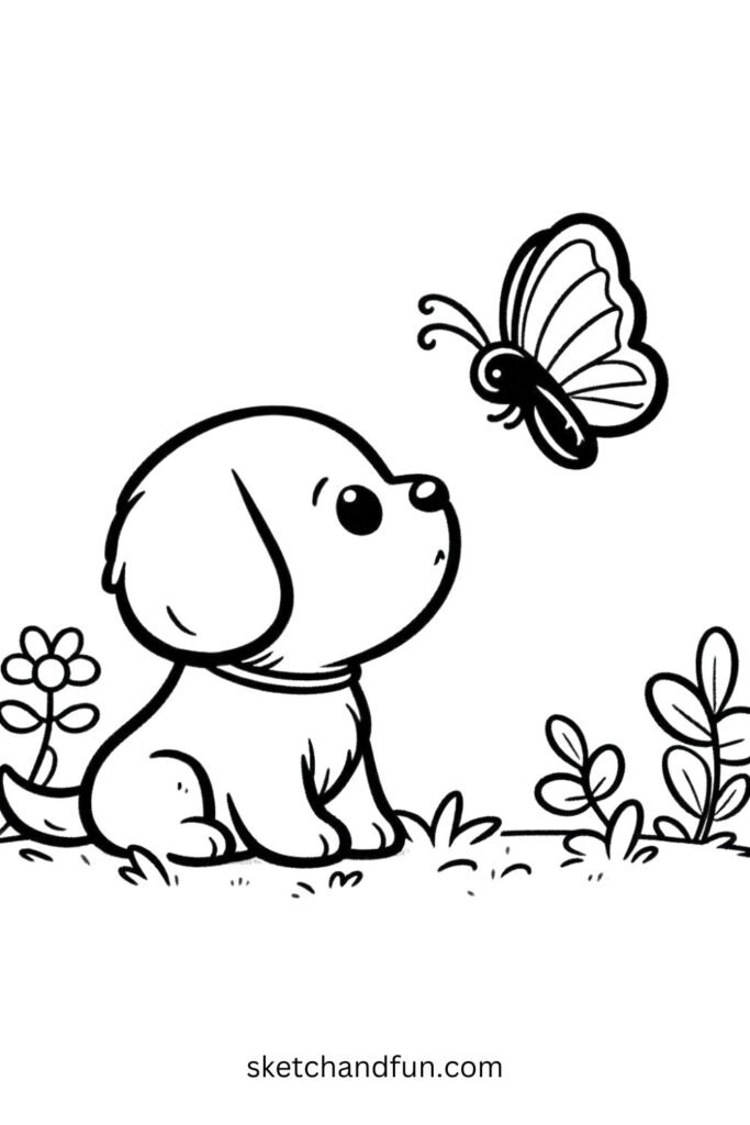 Puppy and Butterfly 🦋