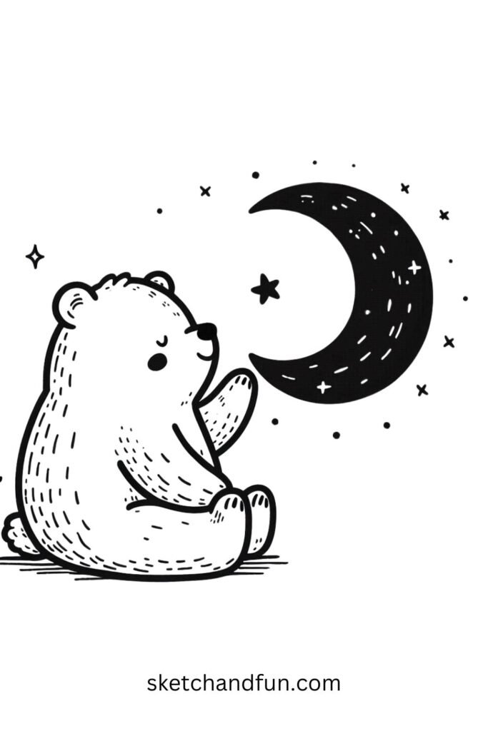 Bear and the Moon 🌕🐻