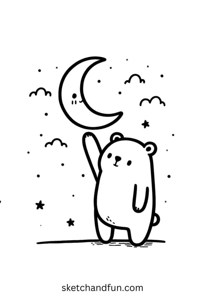 Bear and the Moon 🌕🐻