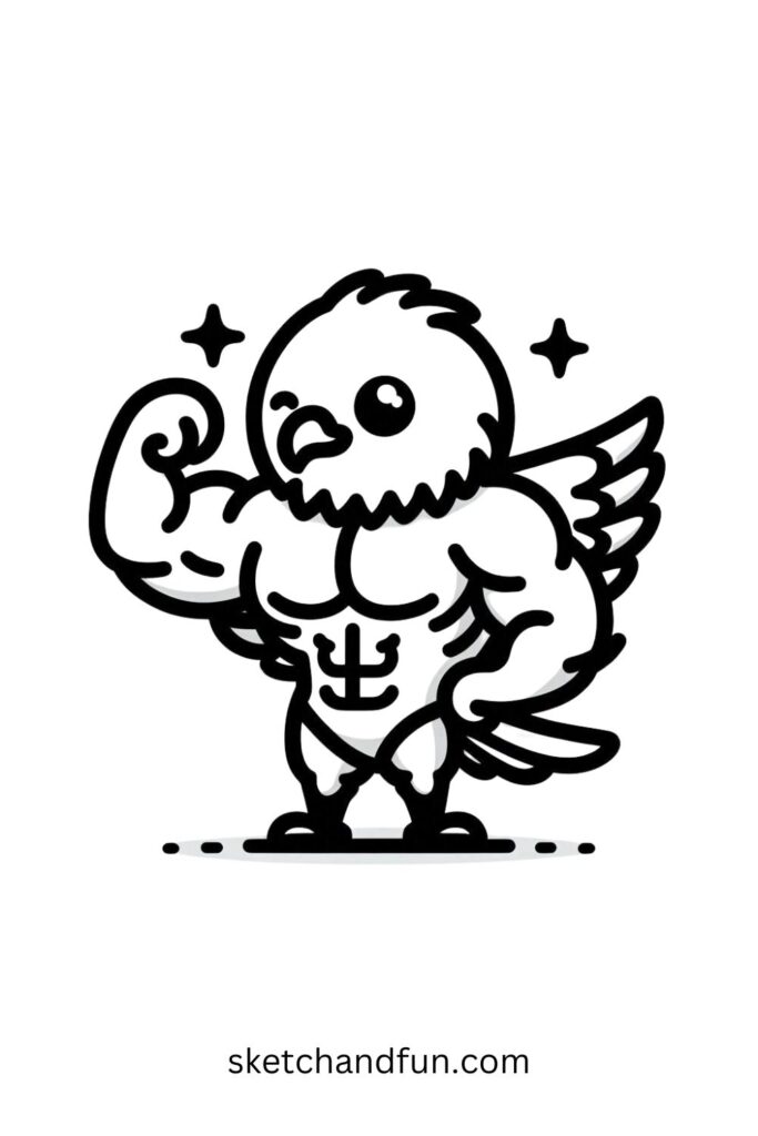 Classic Buff Eagle Pose 