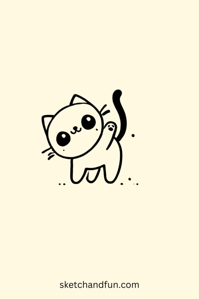 cat easy to draw, cartoon cat drawing easy