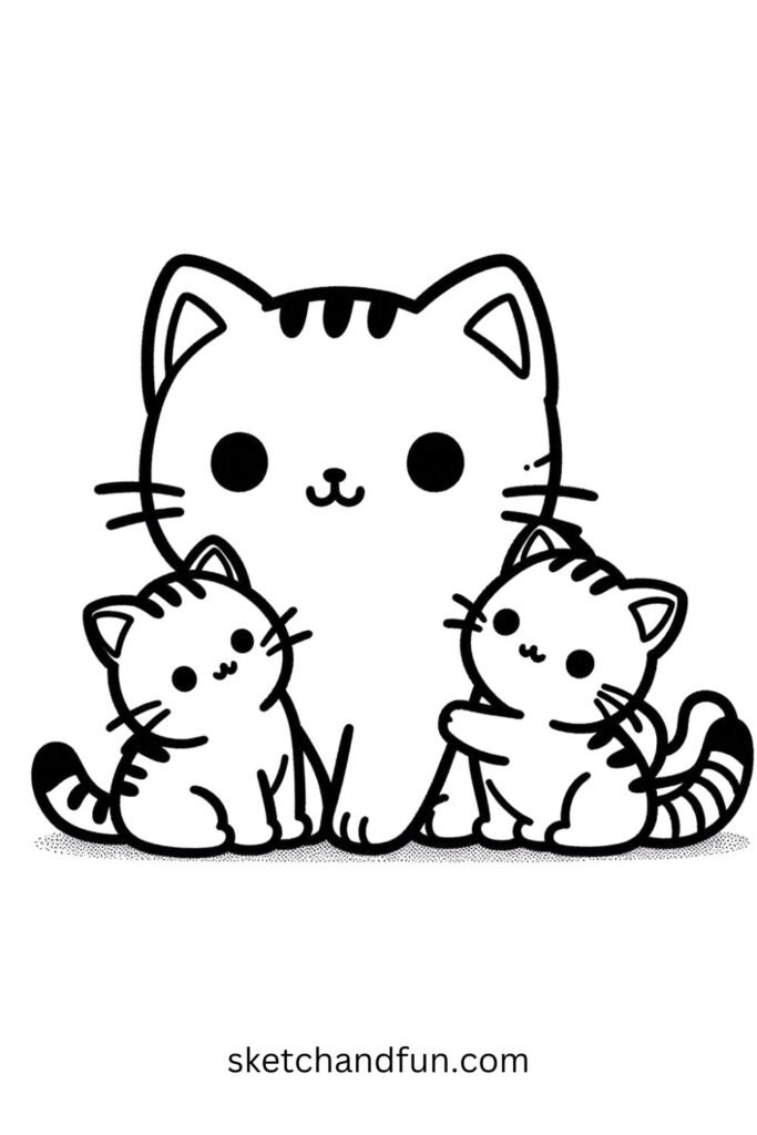 Cute Cat Family