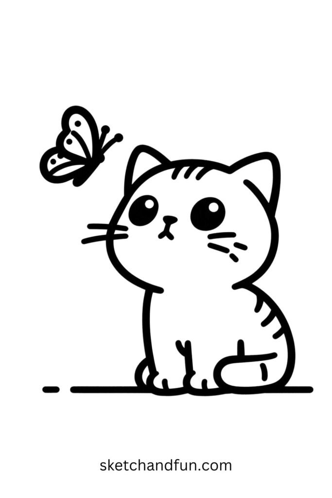 Cat and Butterfly 