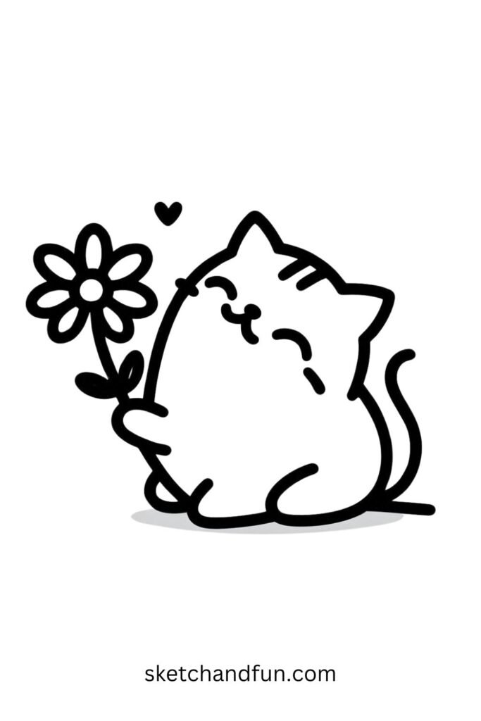 Cat with a Flower 