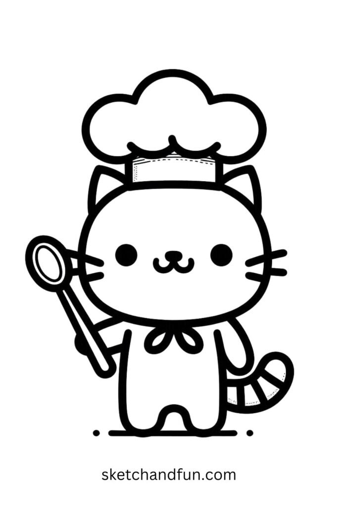 Cute Chef Cat