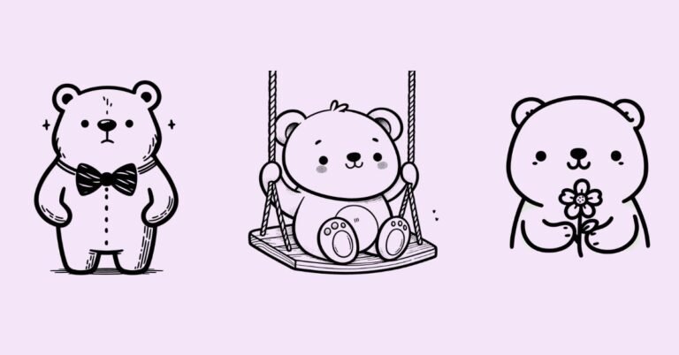 cute bear drawing ideas