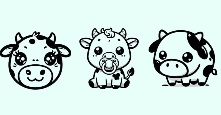 cute cow drawing ideas