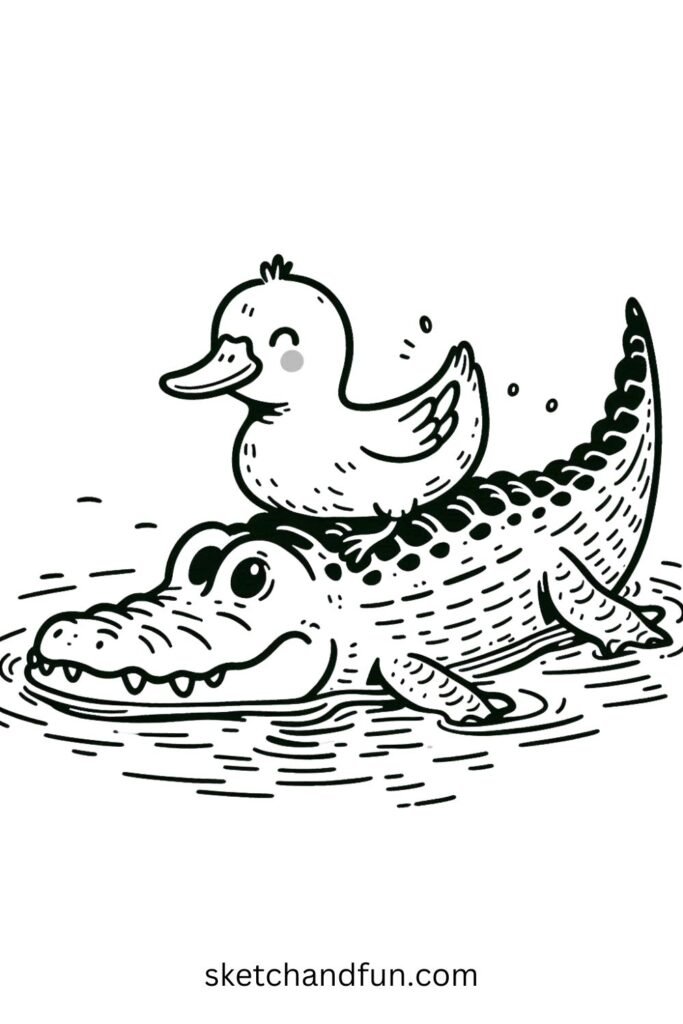 Alligator and Duck Besties 🦆