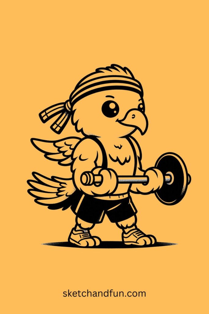 Eagle with a Sweatband 