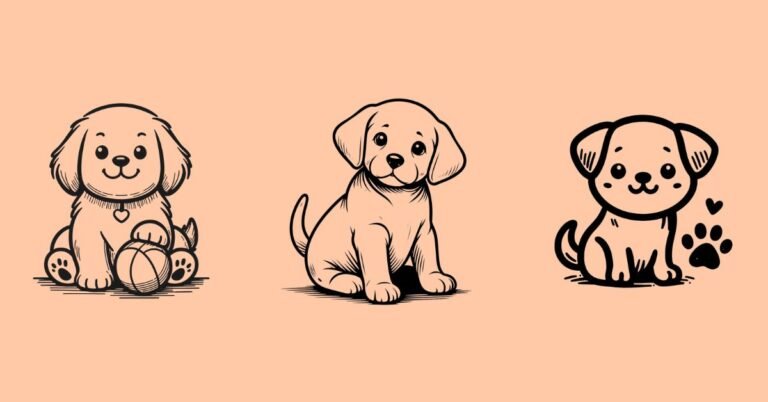 easy cute dog drawing ideas