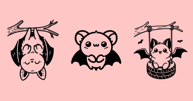 easy cute bat drawing ideas