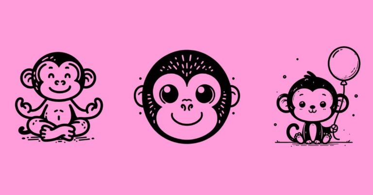 easy cute chimpanzee drawing ideas