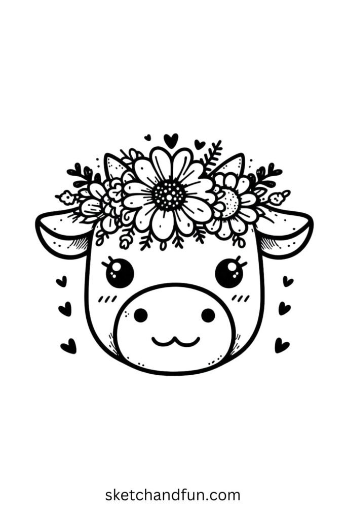 Flower Crown Cow 🌸🐮