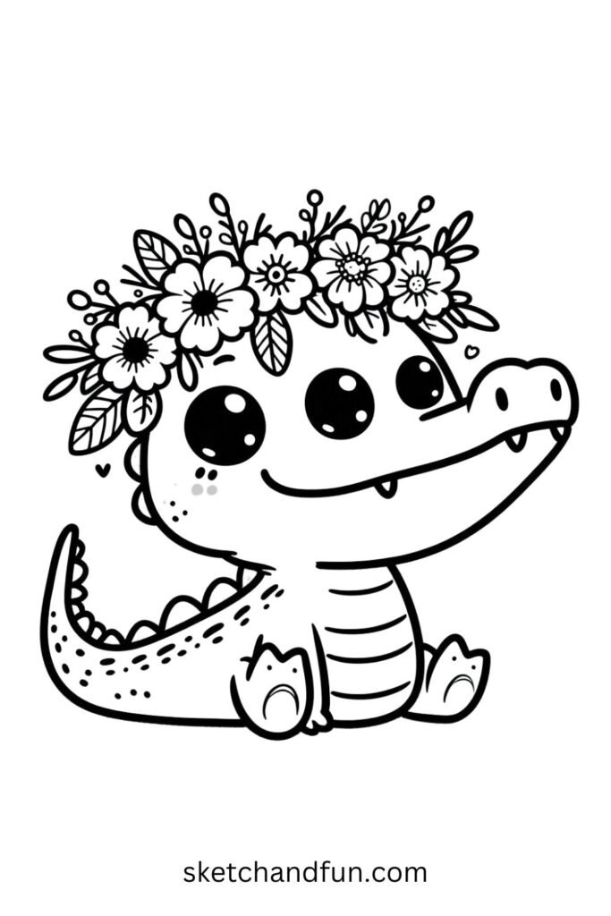 Flower Crown Alligator 🌺