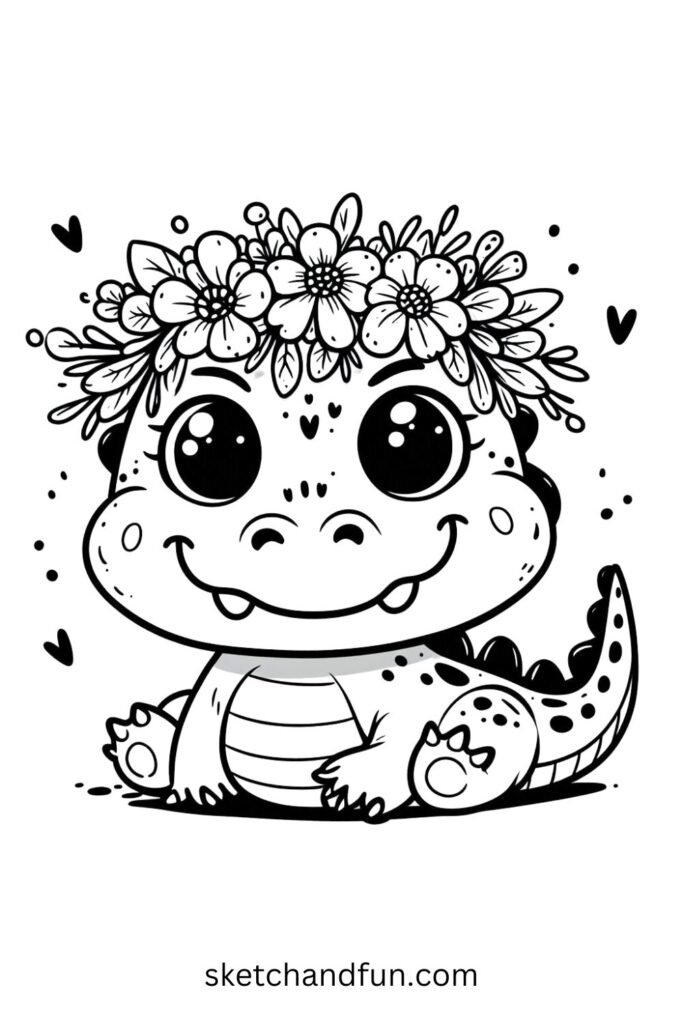 Flower Crown Alligator 🌺