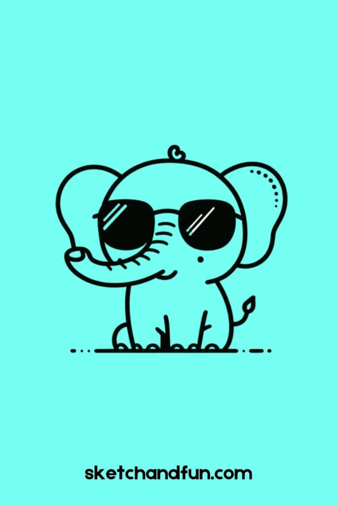 Elephant with Sunglasses 😎