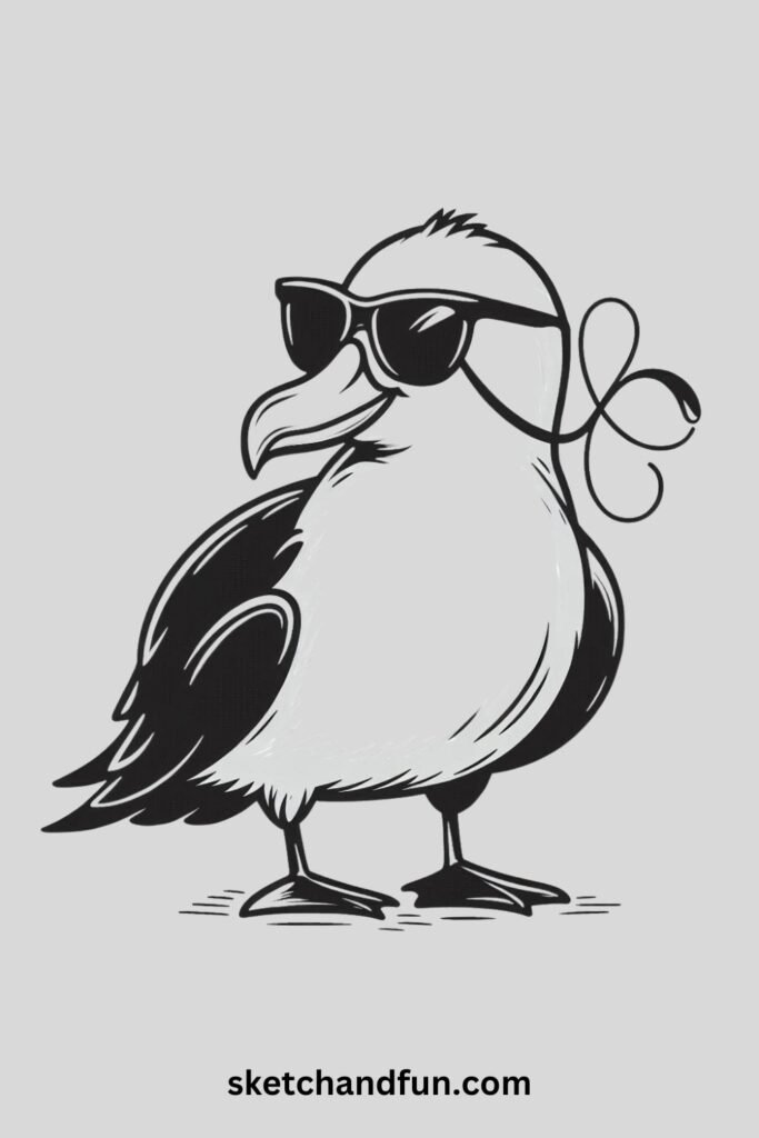 Albatross Wearing Sunglasses 😎🕶️