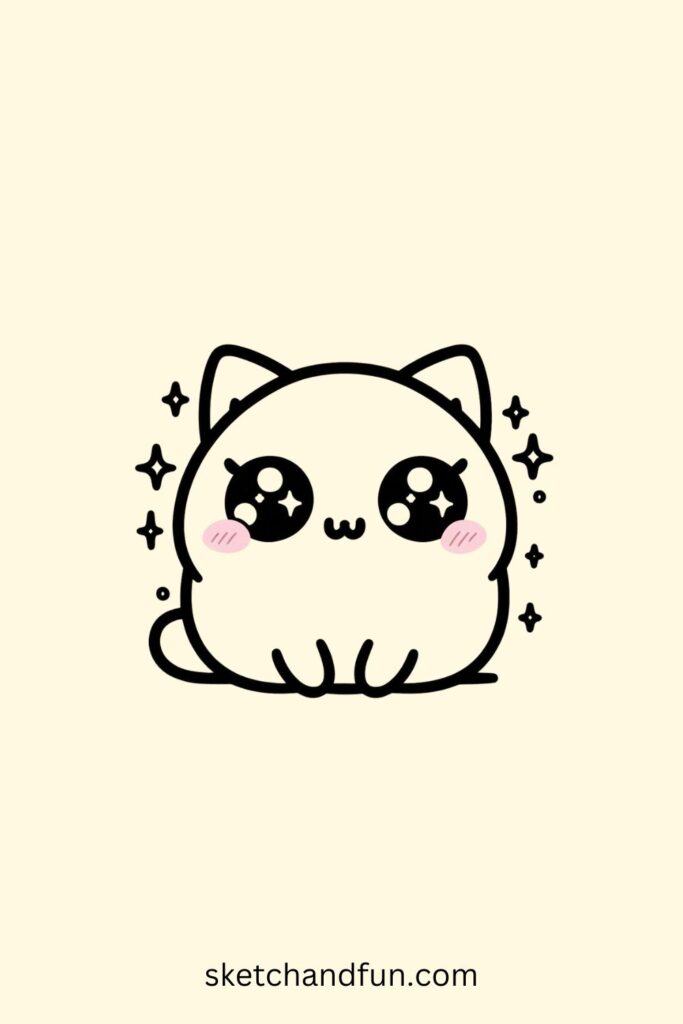 Cute Kawaii Cat Drawing Easy