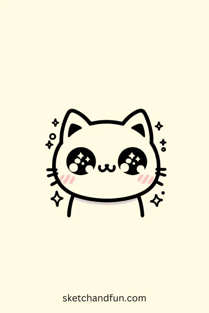 Cute Kawaii Cat Drawing Easy