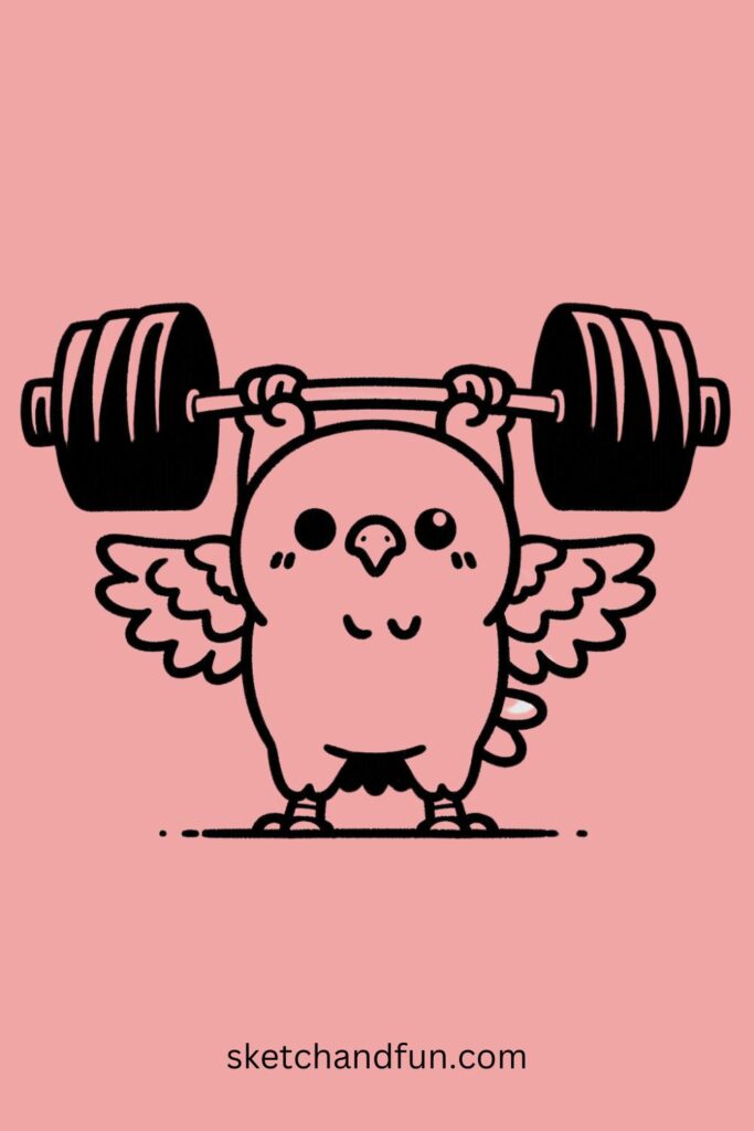 Eagle Carrying a Barbell