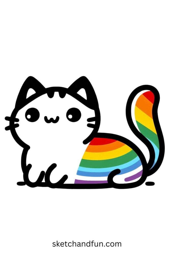 Rainbow Cute Cat 🌈