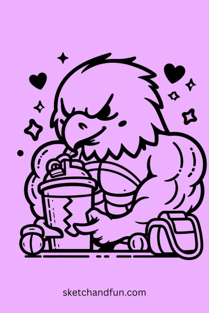 Eagle with a Protein Shake 