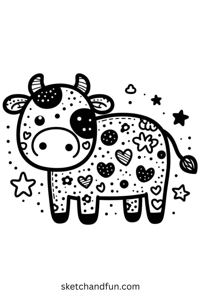 Spotty Cow with Unique Shapes 🌟🐄