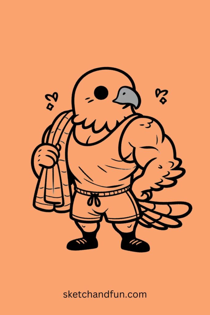 Buff Eagle in Gym Gear 