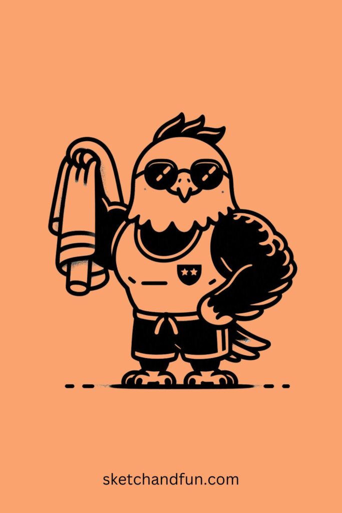 Buff Eagle in Gym Gear 