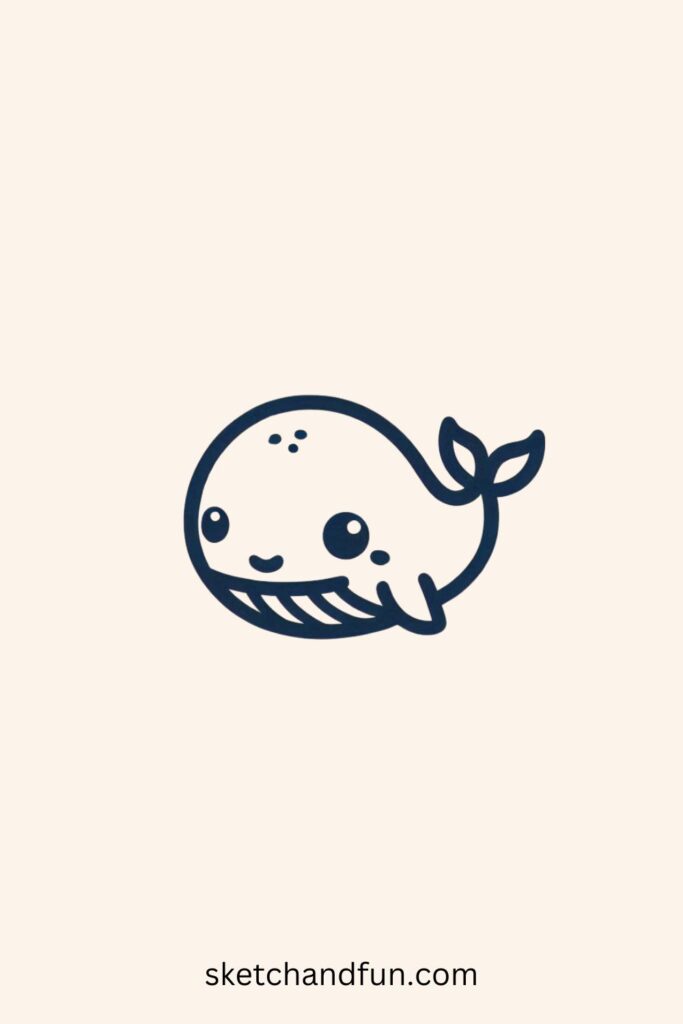 Whale Drawing For Kids, Baby Whale