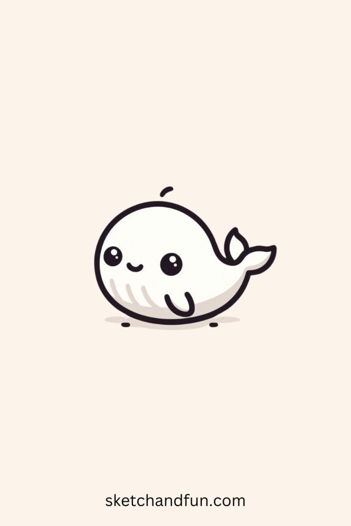 Whale Drawing For Kids, Baby Whale