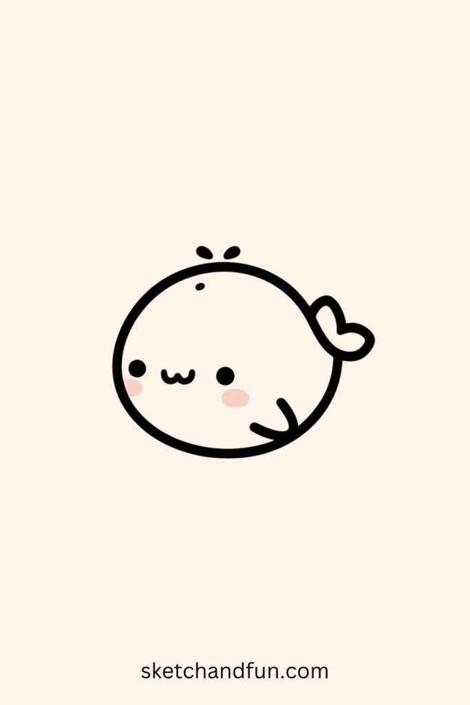 Cute Kawaii Whale Drawing Easy
