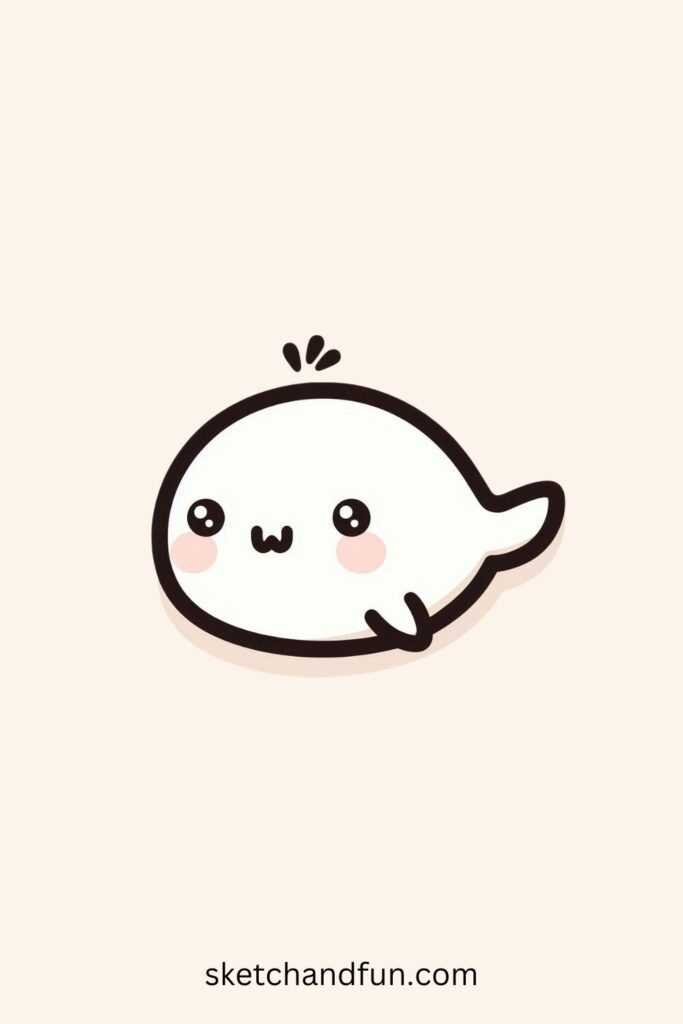 Kawaii Whale Drawing Easy