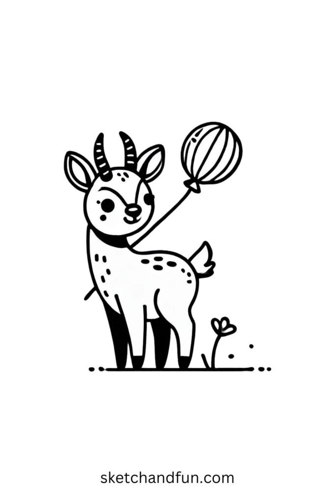 Antelope Holding a Balloon 🎈