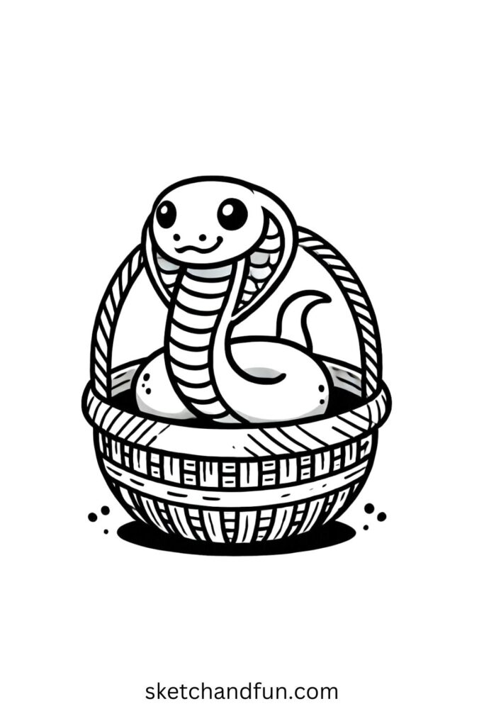 Cute Cobra With Basket