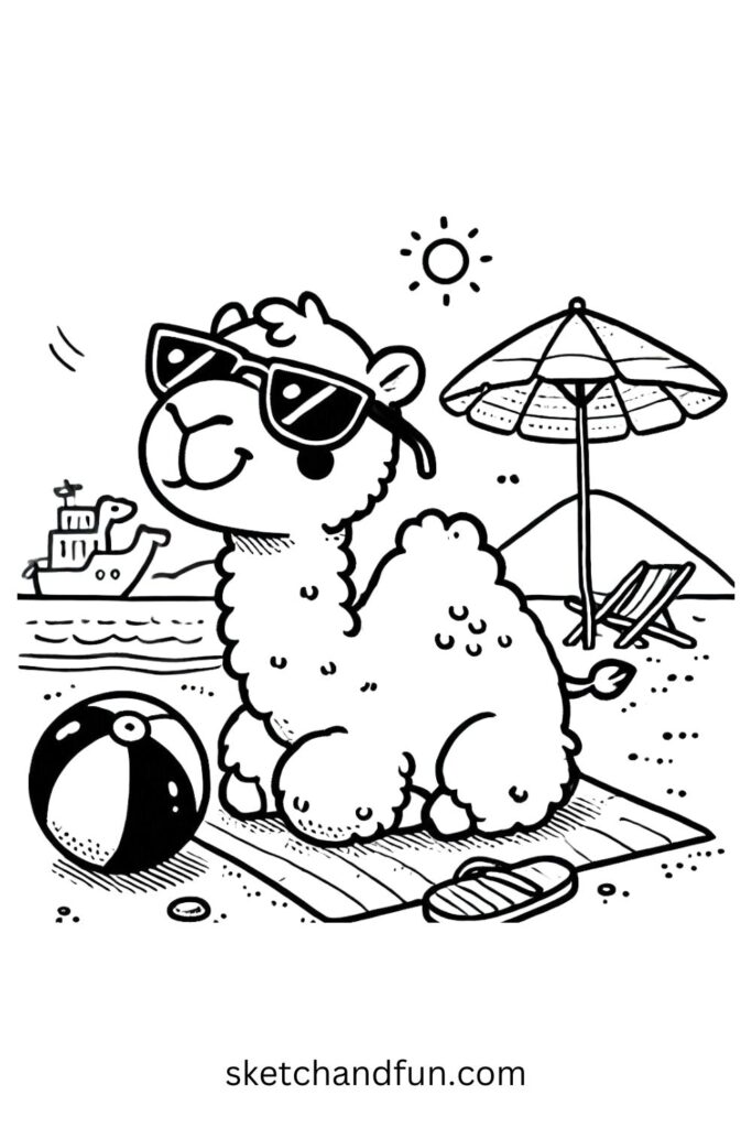 Camel on a Beach