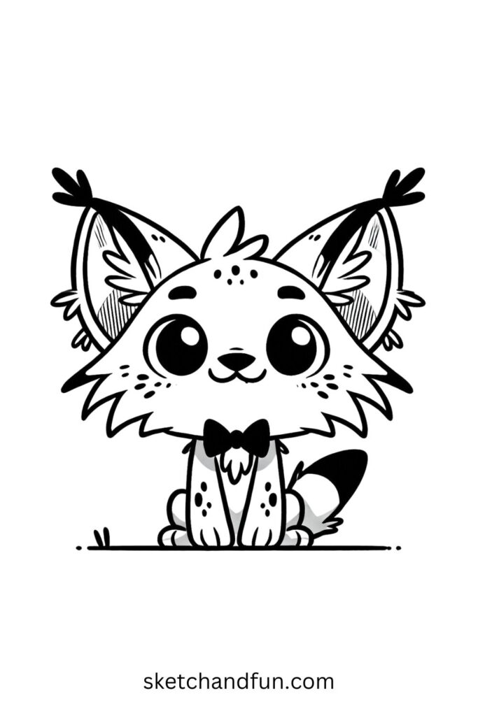 Silly Lynx with Big Ears