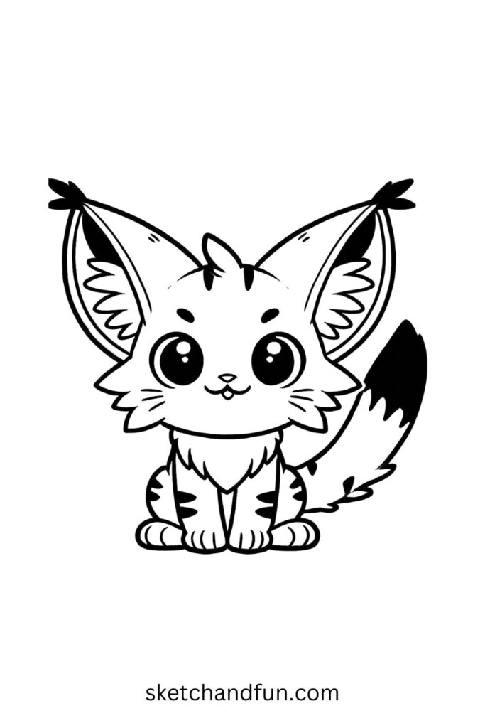 Silly Lynx with Big Ears