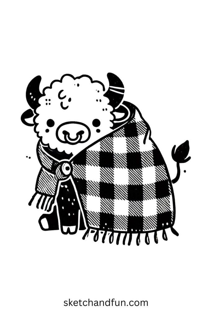 Bison with a Blanket 