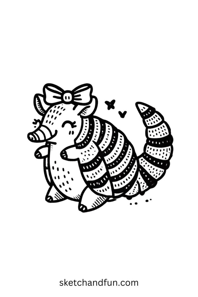 Armadillo with a Bow 