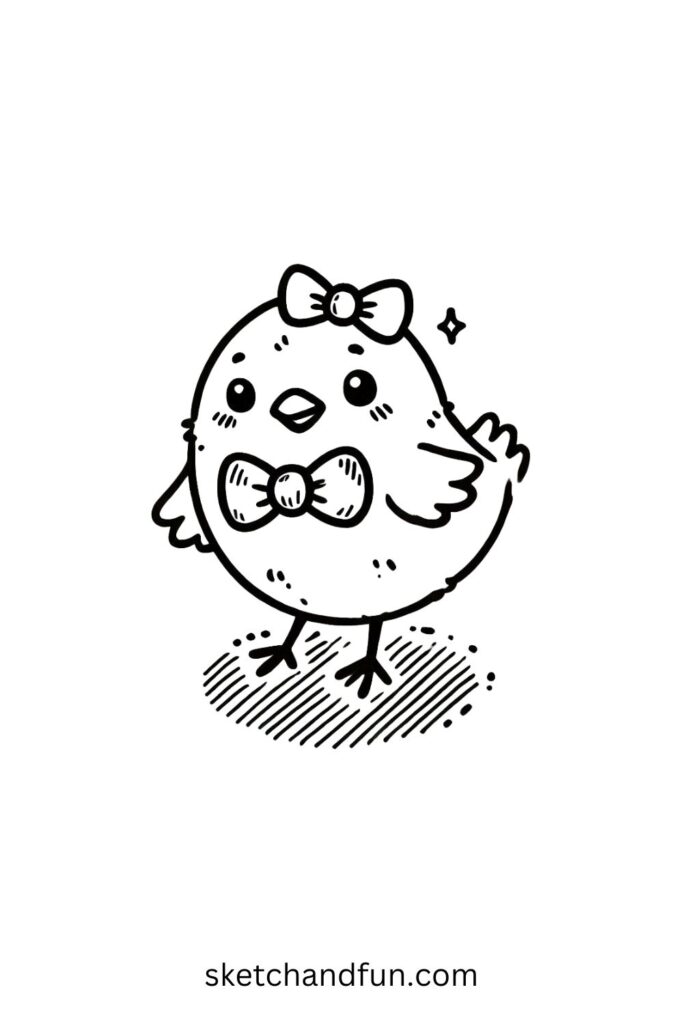 Chick with a Bow Tie 