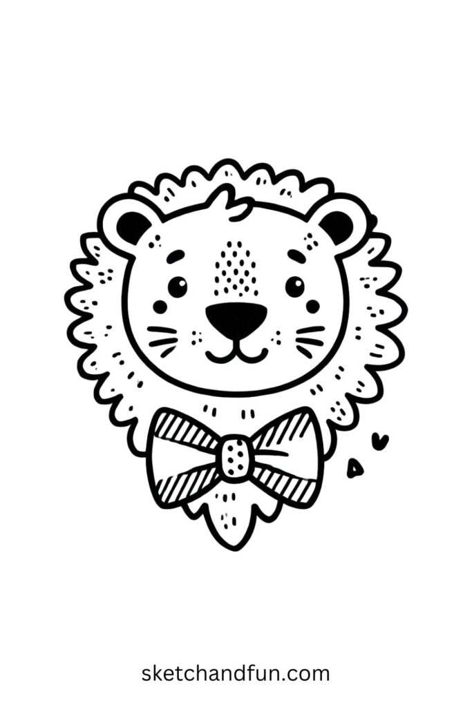 Lion with a Bow Tie 