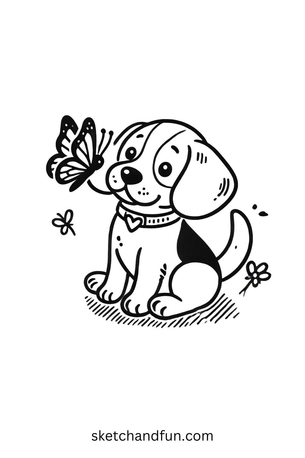 Beagle and a Butterfly 